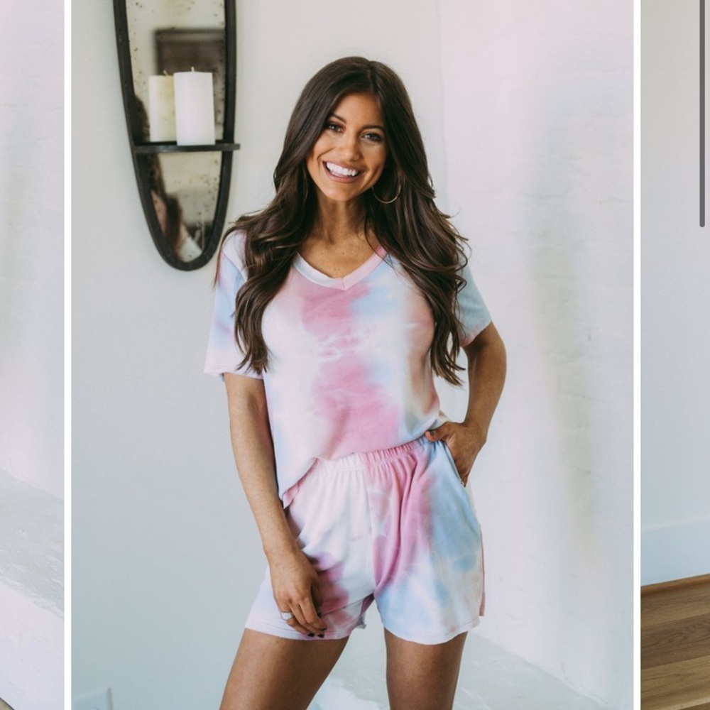 Tie Dye Shirt Short Set